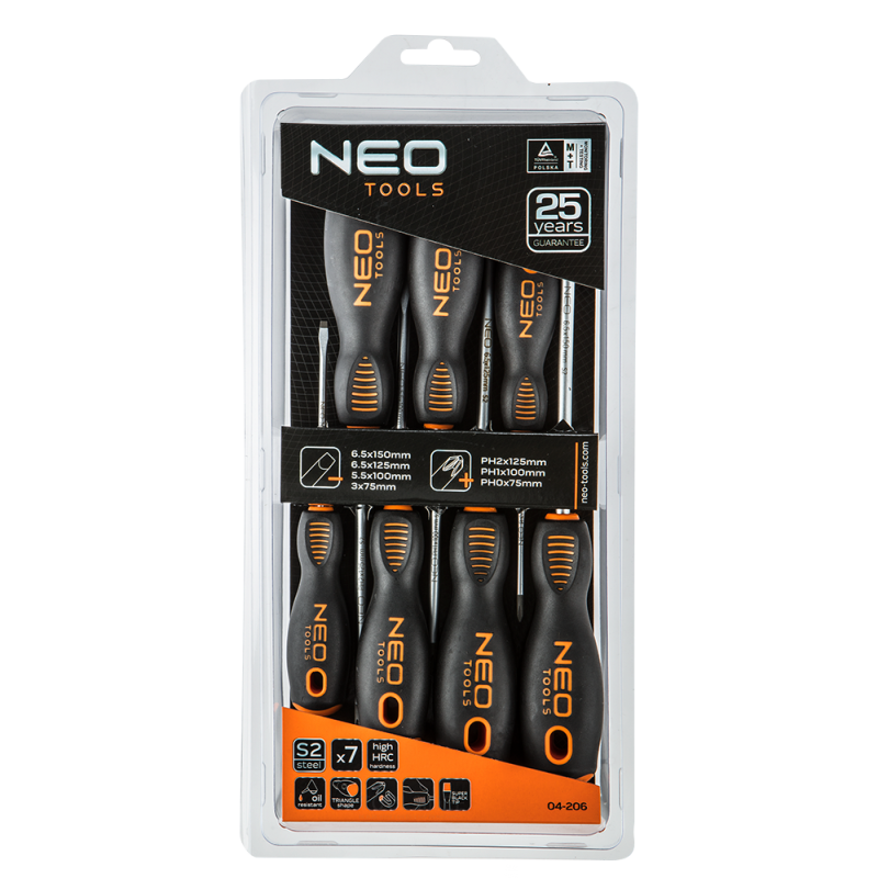 neo screwdriver set 7 pieces magnetic
