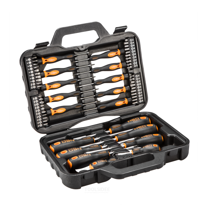 neo screwdriver set 58 pieces in case magnetic