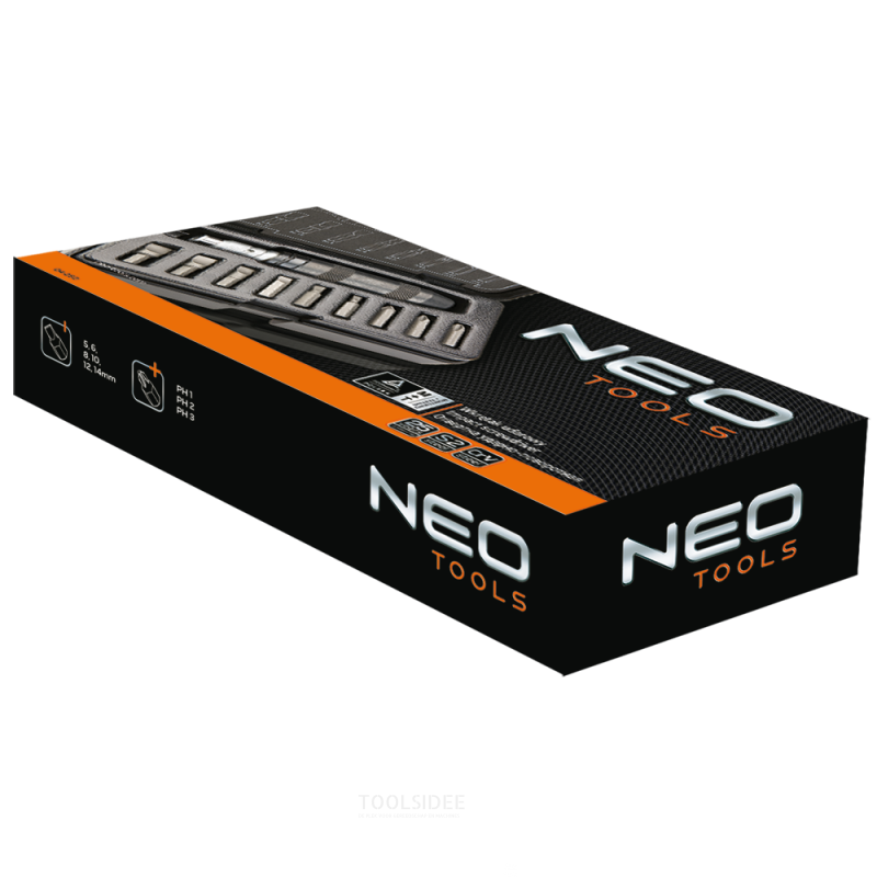 Neo skruetrækker sæt 11 stk s2 stål