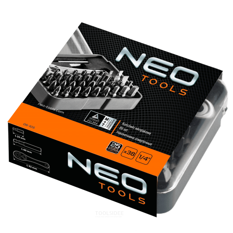 Neo bituppsättning 38 st med bitspärr s2 stål