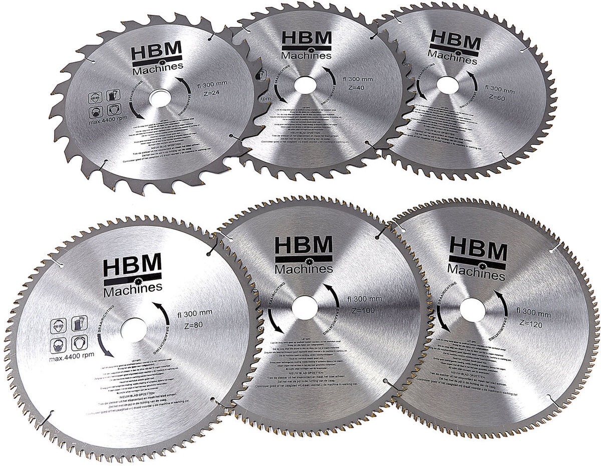 HBM HM Sirkelsagblad 300 mm for tre