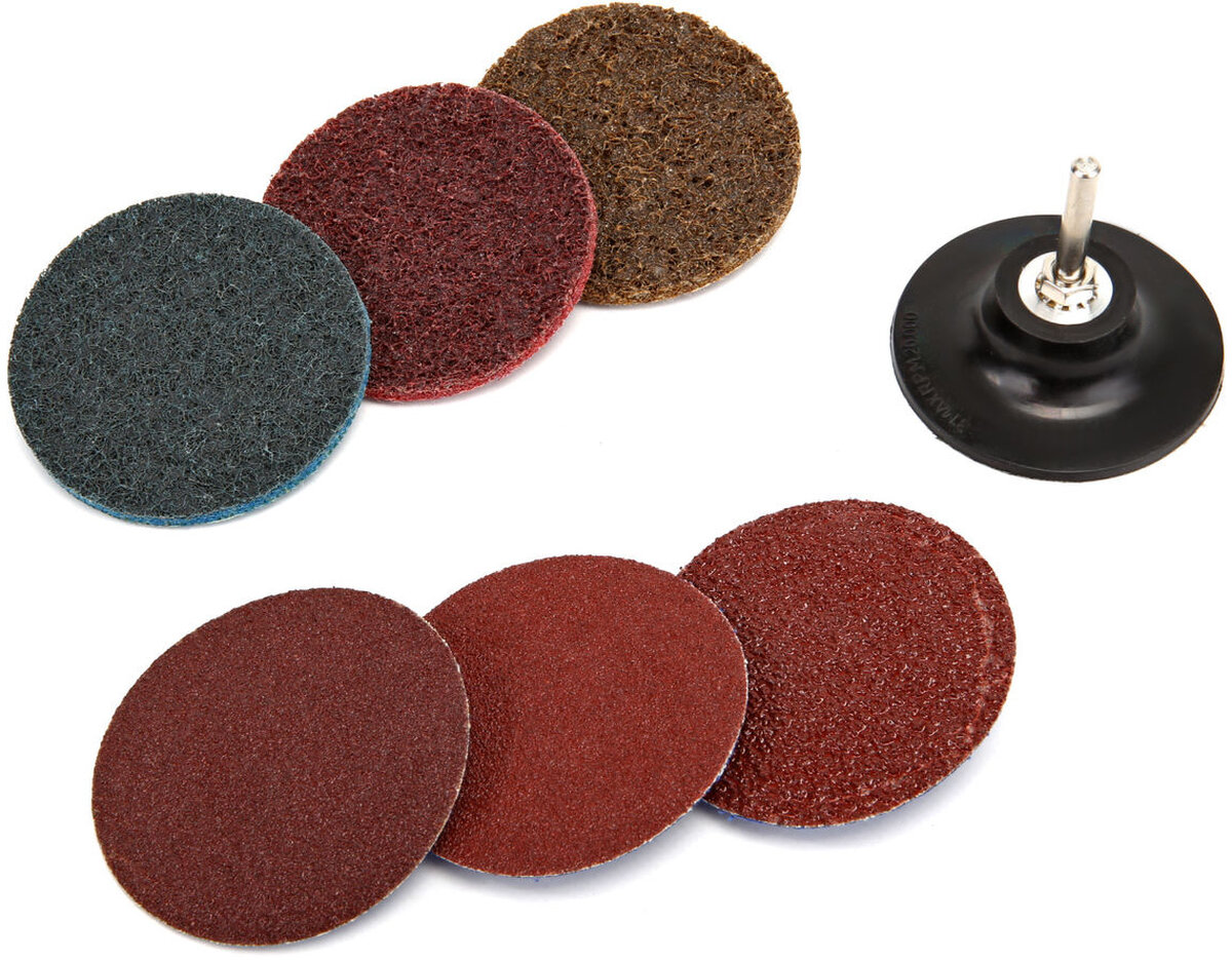 HBM 7 Delige Schuur en Cleanset met 6 mm. Houder