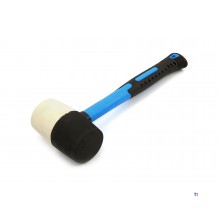 HBM 680 gram stain-free rubber hammer with anti-slip fiberglass handle