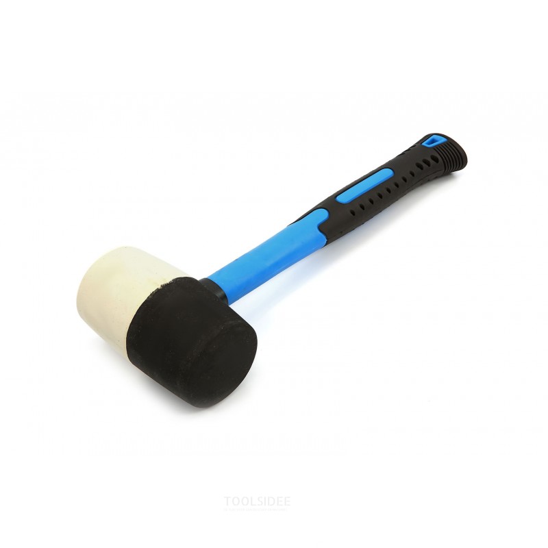 HBM 680 gram stain-free rubber hammer with anti-slip fiberglass handle