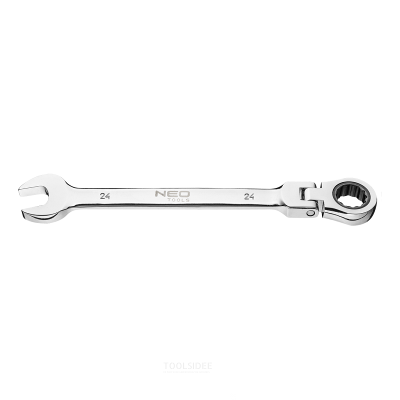 Neo skruenøgle / skraldnøgle 24 mm knæk med knæknakke