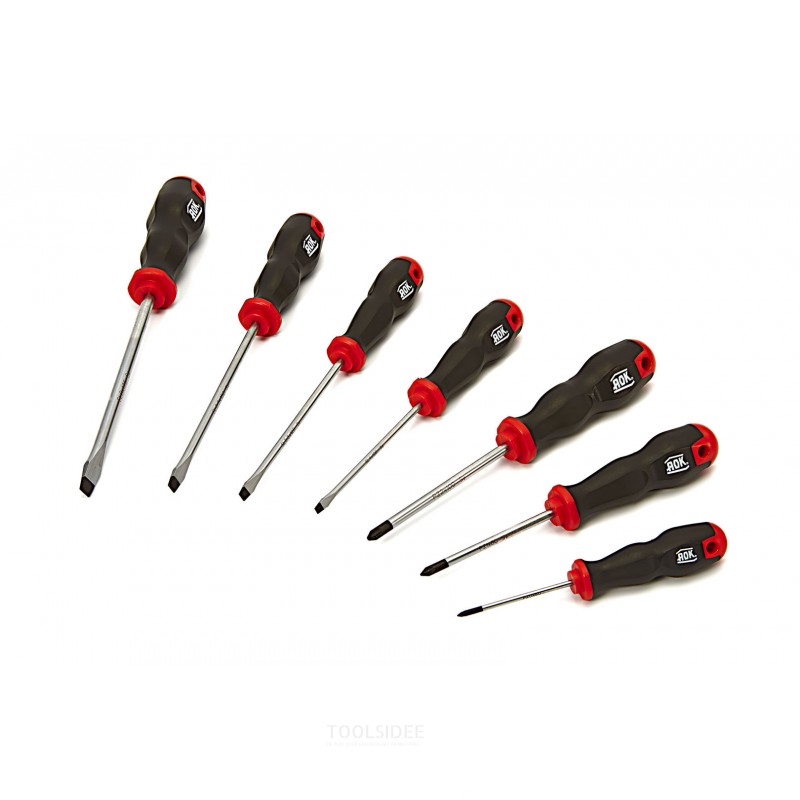 AOK 7-piece professional screwdriver set pozidrive - flat