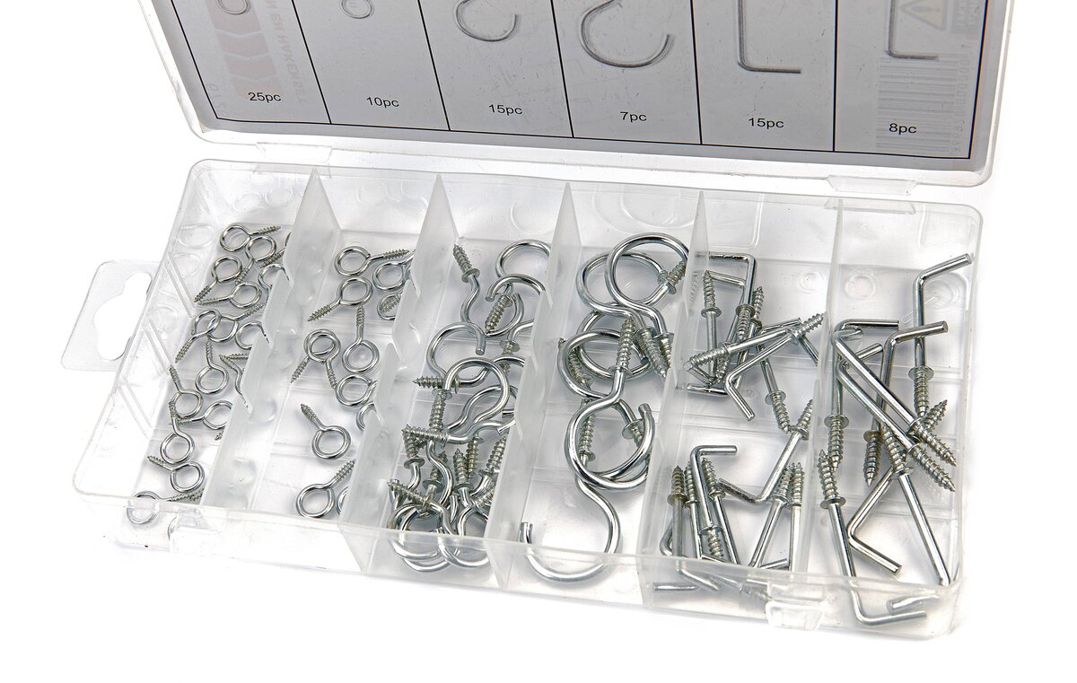 HBM 80-teiliges Ring- und Schraubhaken-Set