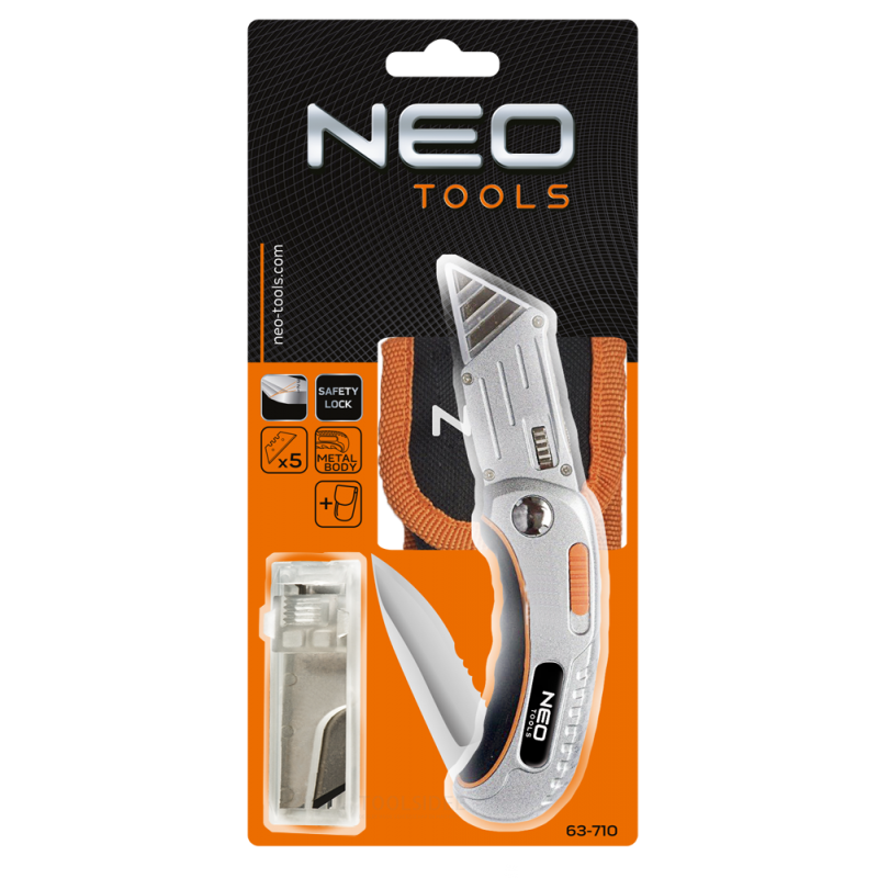 neo folding knife with pocket knife pro metal housing