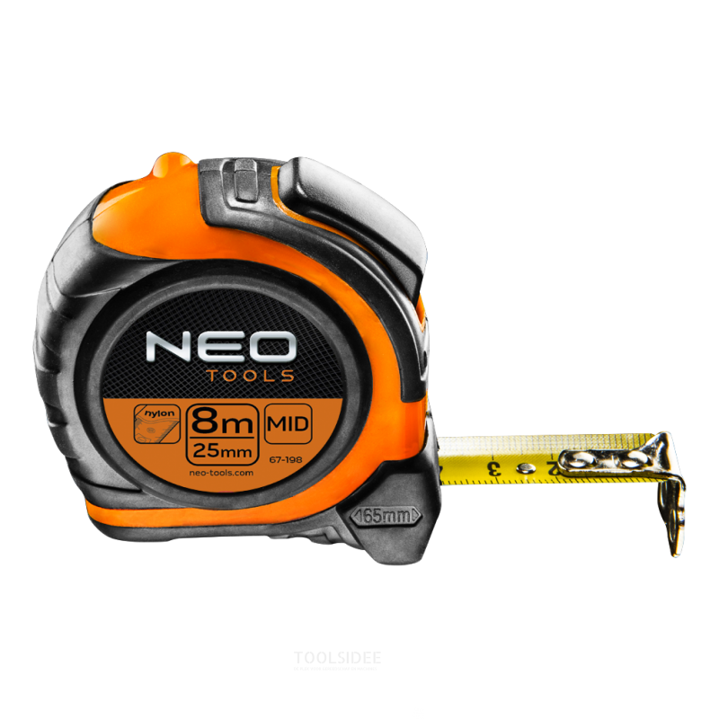 neo tape measure 8 mtr, magnetic nylon coated 25mm band width