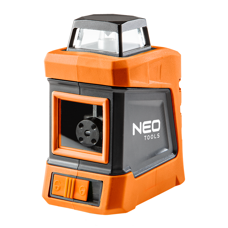 NEO kryss laser, magnetisk holder, 30m, inkl. 3-leggs automatisk justering